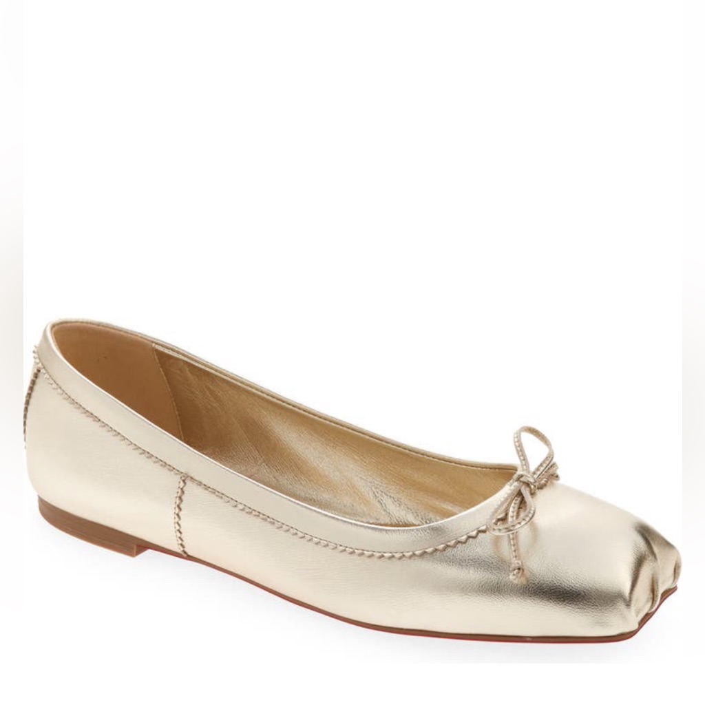 Christian Louboutin Mamarague Metallic Ballet Flat 39.5/9.5